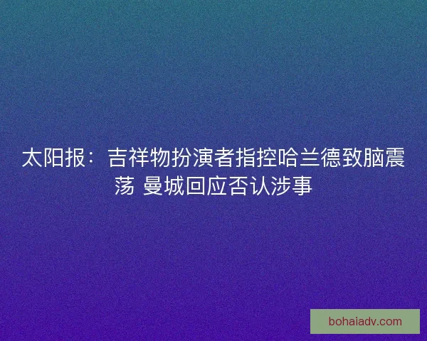 太阳报：吉祥物扮演者指控哈兰德致脑震荡 曼城回应否认涉事